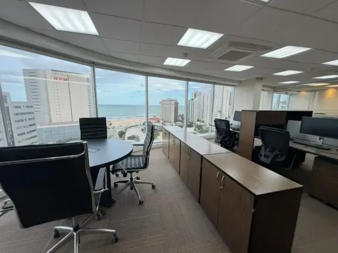 SALA CORPORATIVA DE ALTO PADRÃO PARA LOCAÇÃO NO PINA COM VISTA PARA O MAR!