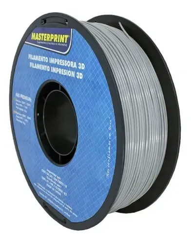 Filamento 3D Abs 1.75mm Cinza 1kg Resistente Masterprint