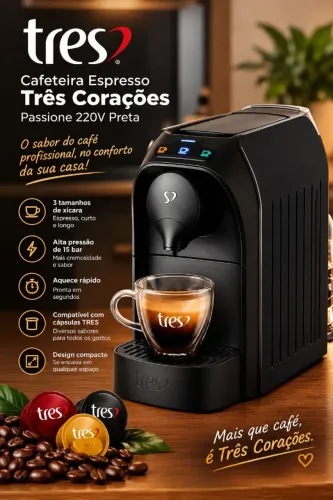 Cafeteira 3 coração