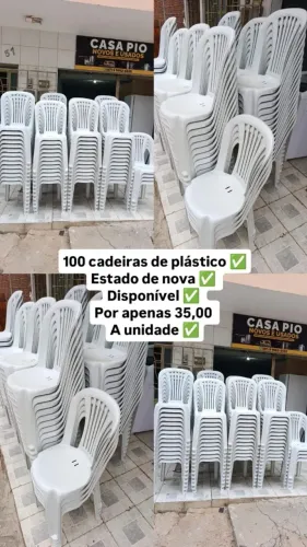 Cadeiras de plástico 35 unidade