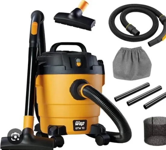 WAP Aspirador de Pó e Água GTW 10, Compacto, 10 Litros, com Mangueira de 1,5 Metros,