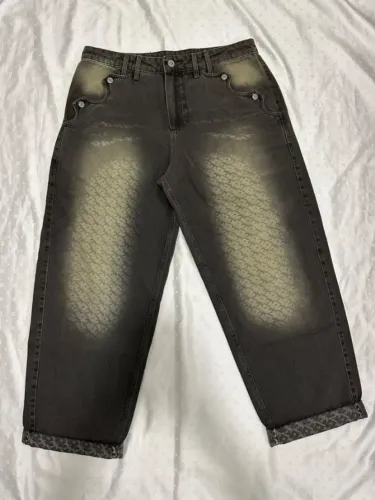 Calça Barra preta jeans G