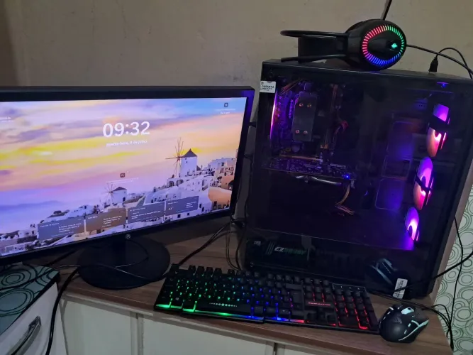 PC Gamer Completo i5 9° Ger/16 GB Ram/480 GB/ P de Vídeo AMD Radeon Rx 580/Monitor Led 24"
