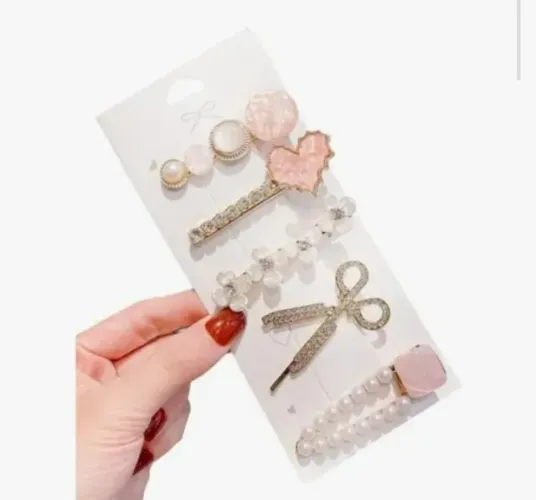 Kit 5 Presilhas de Cabelo Adulto Grampo Feminino