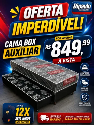CAMA BOX TOP COM/AUXILIAR