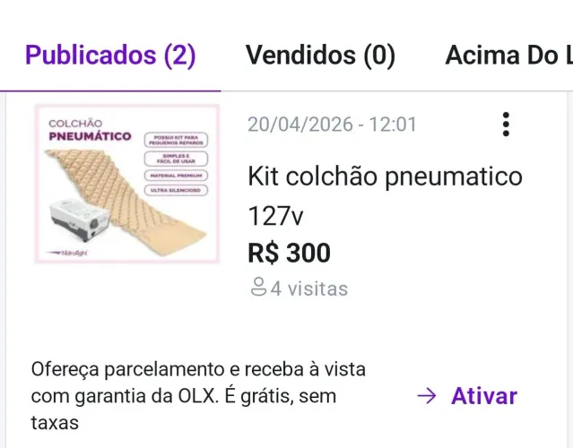 Vendo colchão pneumológico