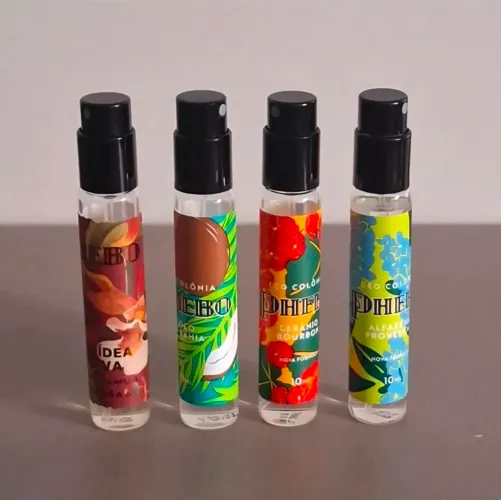 Kit Miniaturas Phebo 10ml Orquídea Nativa Alfazema Coco da Bahia e Gerânio