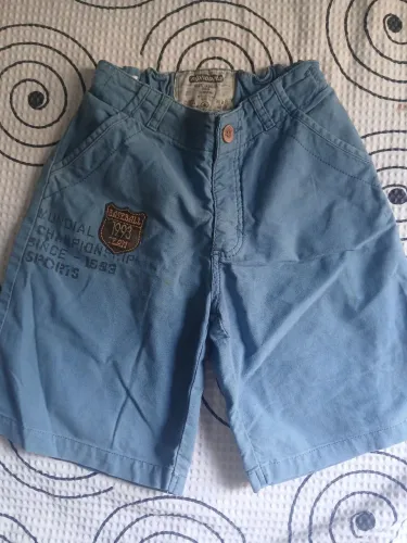 Bermuda infantil Alphabeto azul tamanho 4 anos