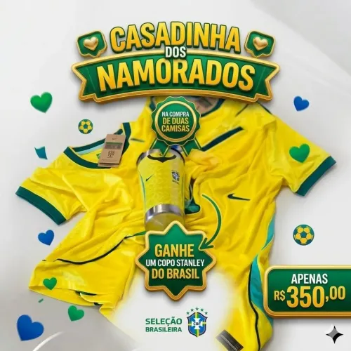 Camisa Seleção Brasileira 2026/27 - Modelo Jogador/ CASADINHA DOS NAMORADOS
