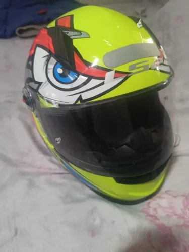 Capacete LS2 tribal amarelo são Paulo