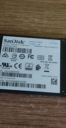 VENDO SSD SANDISK 240GB Saúde 100%