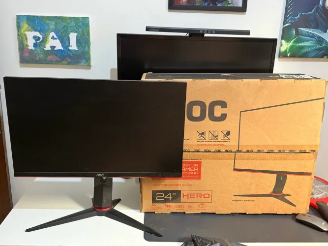 Monitor Gamer AOC Hero 24G2 24? 144Hz IPS FreeSync - Caixa Original