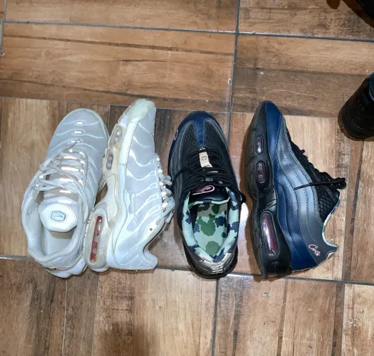 air max tn branco e air max 90 cortez