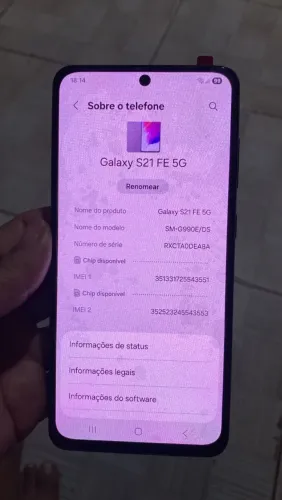 Celular s21 fé vendo barato 128 gb e 6 de ram