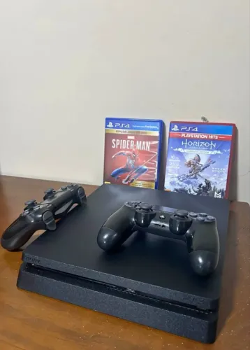 PS4 Slim 1TB Completo + Controle Original + Jogos