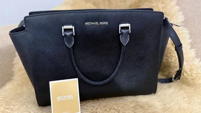 bolsa michael kors original, transversal tote jet set preta couro saffiano.