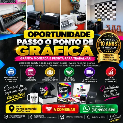 PASSA -SE O PONTO (GRÁFICA COM MAIS DE 10 ANOS DE MERCADO)