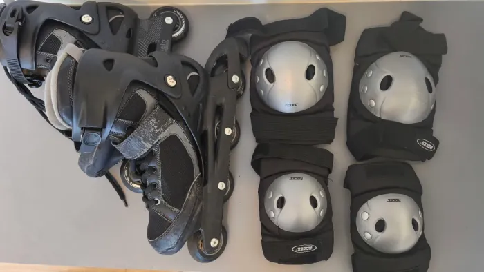 Patins Adulto Inline Fit 100 Oxelo Preto TAM 43