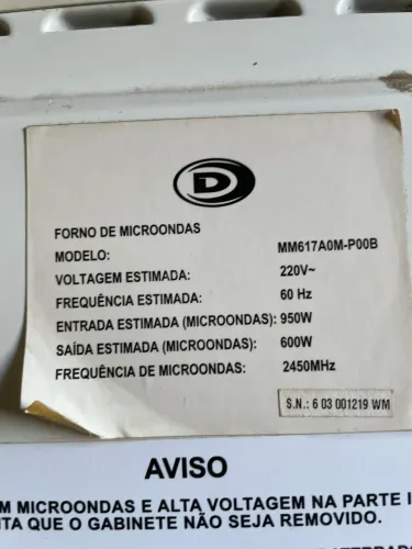 Microondas vintage 18 litros funcionando perfeitamente todo potência boa 150