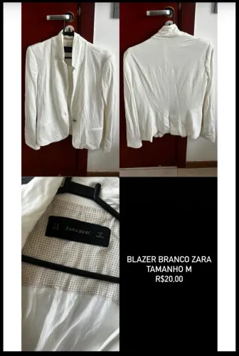 Blazer branco Zara feminino