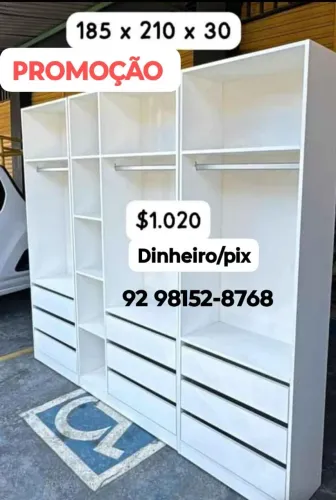 Closet em MDF para organização disponível 