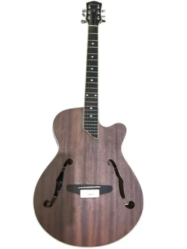 violao hofma aço hmf-240 madeira nobre mahogani ativo eletrico e acustico afinador digital