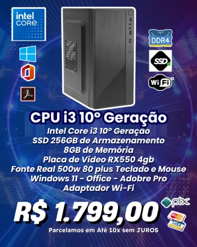 COMPUTADOR INTEL CORE i3 10ª GER