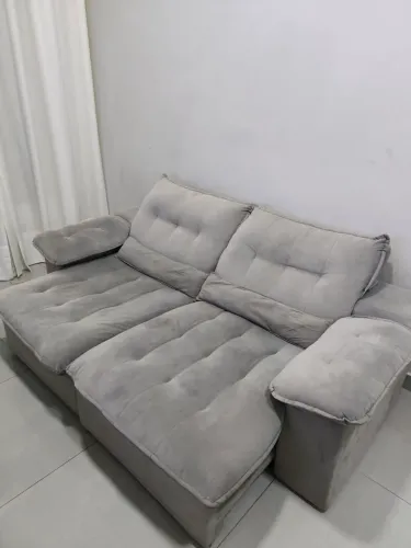 Sofá Retrátil Cinza