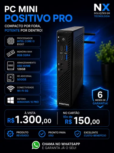 PC MINI POSITIVO PRO Compacto, rápido e eficiente