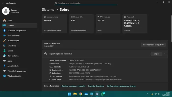 NOTEBOOK Dell i7