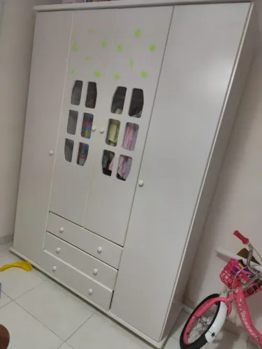 Armário infantil branco em MDF - Abracadabra