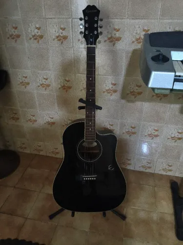 Violão Epiphone AJ220sce Black Troco