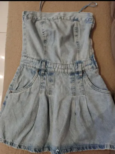 Vestido jeans novo Tam P