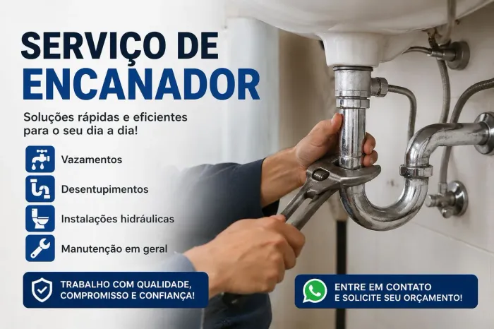 Serviço de Encanador - Vazamentos, Instalações e Manutenção.