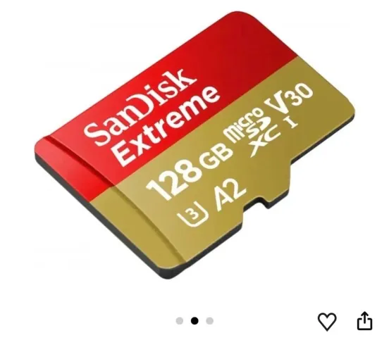 Cartão de memória sandisk 128 GB EXTREME