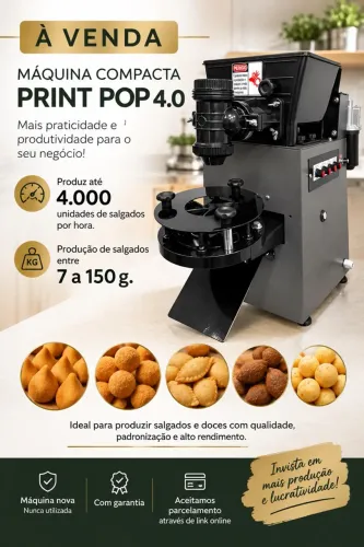 Vendo máquina de salgados Compacta Print Pop 4.0 NOVA