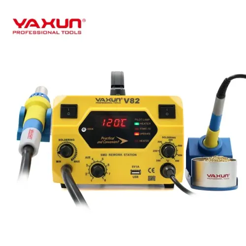 Estação Solda Retrabalho Profissional Yaxun V82 Usb - Amarelo 220v