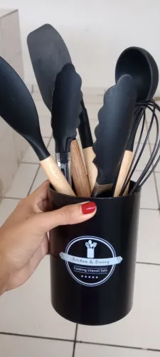 Jogo utensílios silicone 