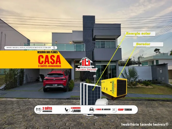 Reserva das Flores, Casa na frente da pracinha, Nascente, energia solar, casa com gerador