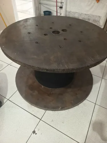 Roda de madeira mesa 
