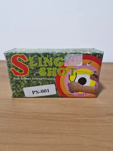 Estilingue Profissional Dobrável Slingshot PS-001 (Na Caixa - Borracha Perfeita)