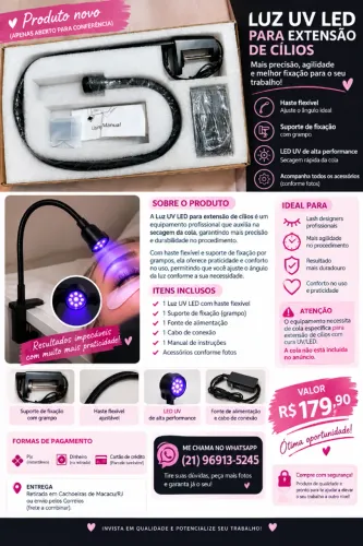 Led para extensão de cilios