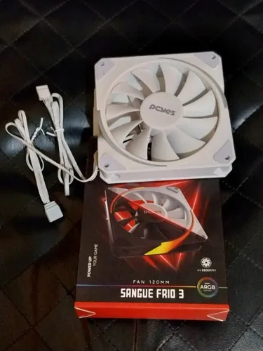 Cooler Fan Pcyes Sangue Frio 3 120mm Argb Branco com Iluminação Ultimas unidades