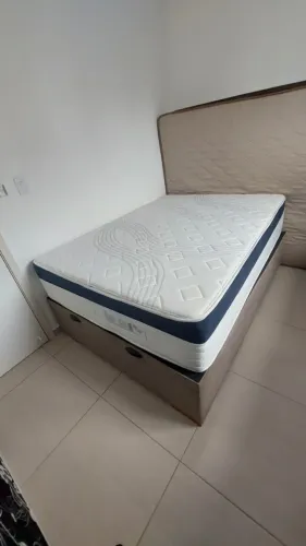CAMA BOX BAÚ CASAL + COLCHÃO D'ANGELIS | ÓTIMO ESTADO | R$ 1.500