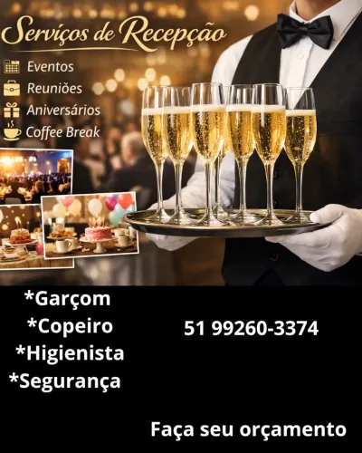 Atendimento em geral, para todo tipo de evento