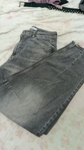 Calça Baggy Jeans Cinza Primark