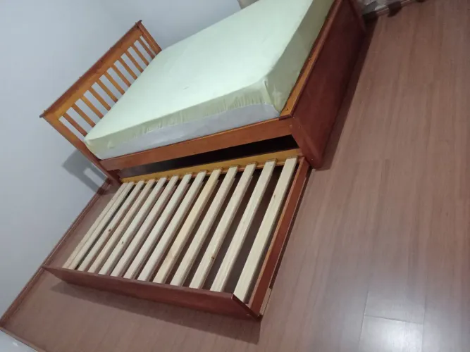 Cama auxiliar madeira maciça 