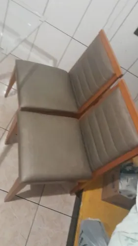 Mesa Vidro temperado bordas designer moderno com 06 cadeiras suporte madeira maciça