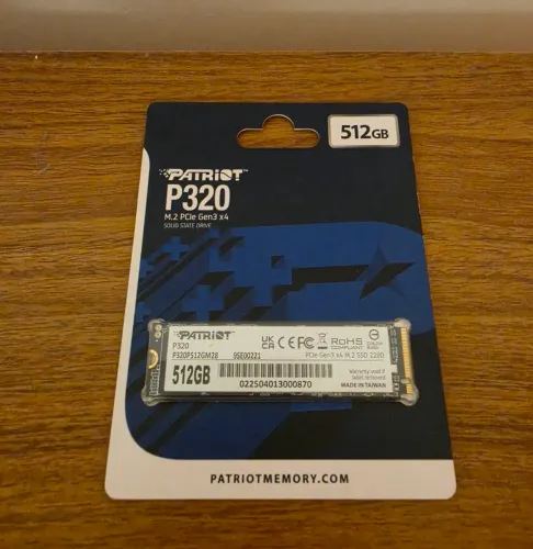 SSD NVME 512GB Patriot P320 PCIe Gen3 M.2 2280 3000mb/s Leitura Lacrado