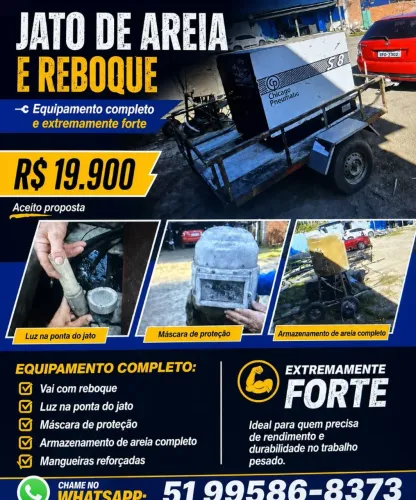 Jato de areia e reboque